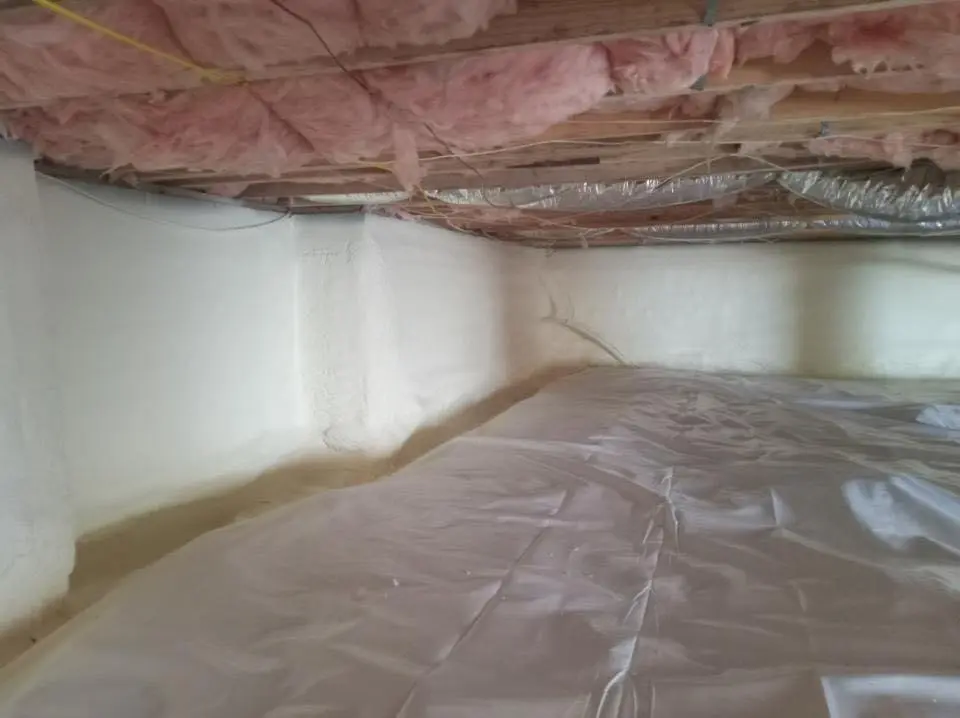 Crawl space encapsulation with closed-cell spray foam for Attic Insulation in Rusk